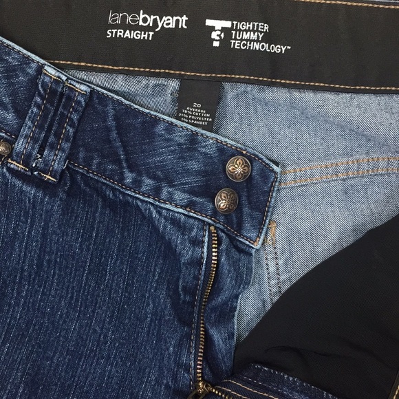 LANE BRYANT Straight Dark Wash Tighter Tummy Sz 20 - Picture 3 of 8